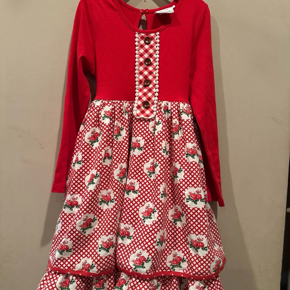 Swoon Boutique Red Floral Kids Dress